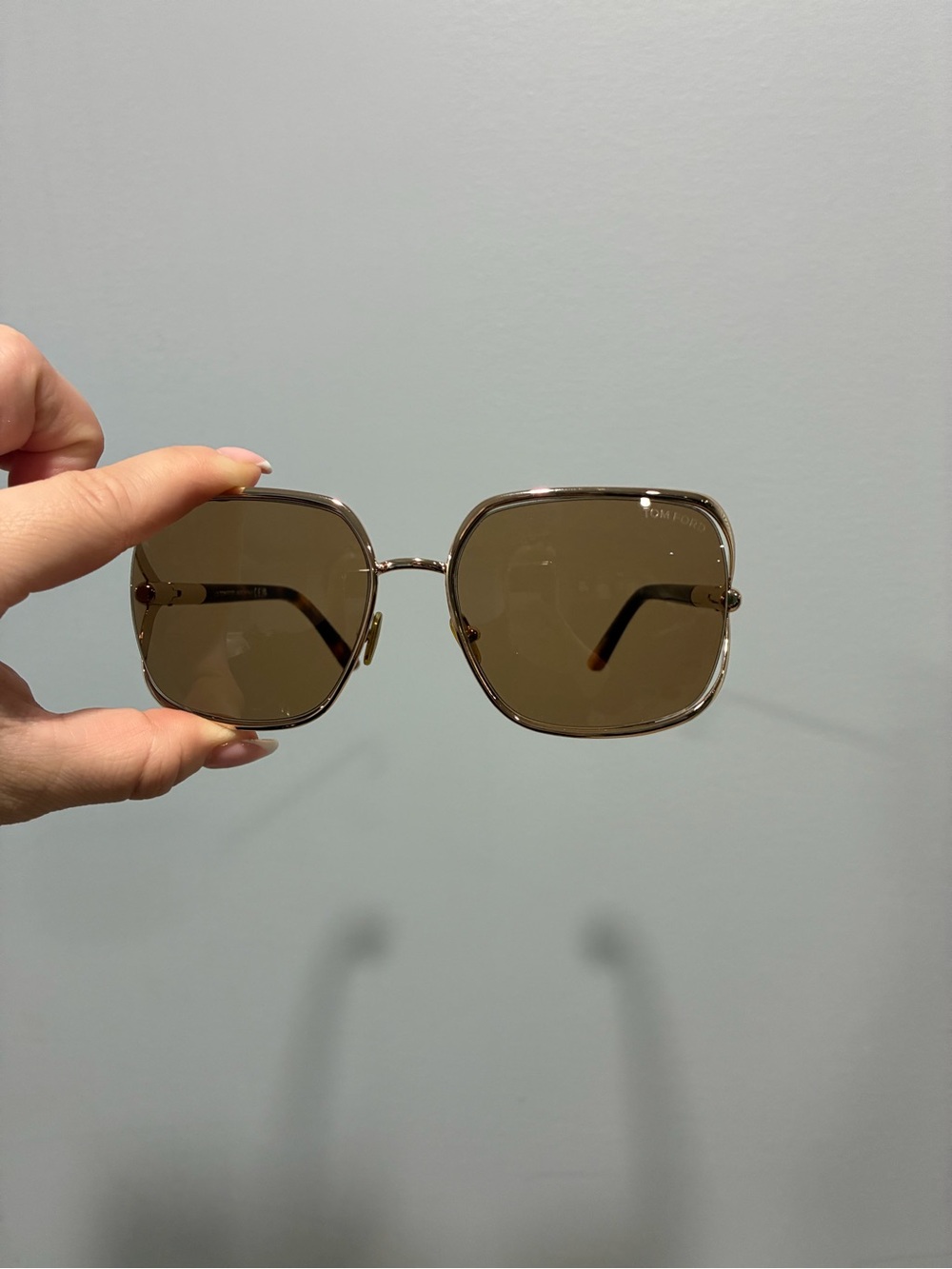 Tom Ford Oversized Brown Square Sunglasses